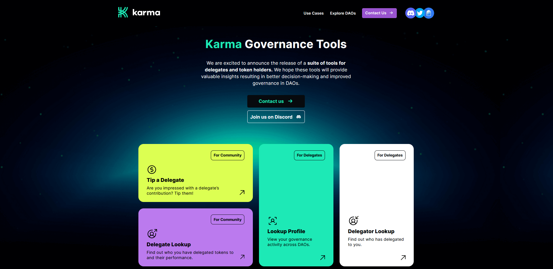 Karma Governance Tools